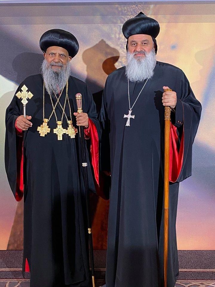 His Holiness Abune Mathias I, with His Holiness Ignatius Ephram II